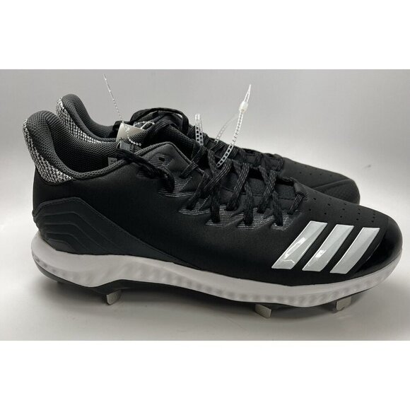 Adidas Men's Size 12.5 Icon Bounce Low Metal Baseball Cleats Black CG5241 NEW - Picture 1 of 5